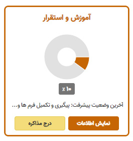 نمایش زمان باقی مانده انجام تیکت در CRM ایده آل